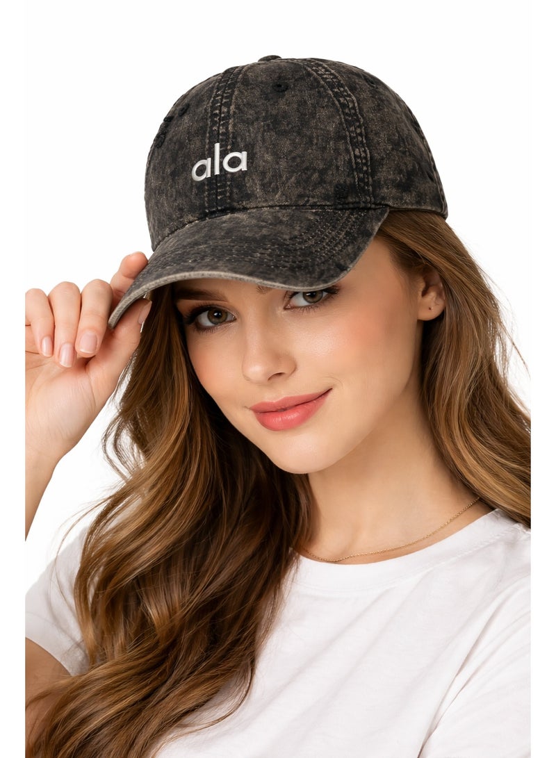 Vintage Washed Denim Baseball Cap – Unisex Adjustable Casual Hat with Embroidered Logo - Image 1